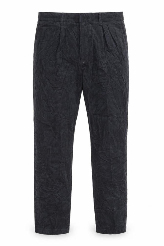 Marks & Spencer Mens Black Cotton Trousers Size 30 in L31 in Regular Zip