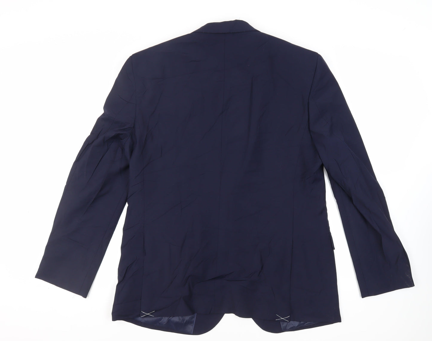 Marks and Spencer Mens Blue Wool Jacket Suit Jacket Size 42 Regular