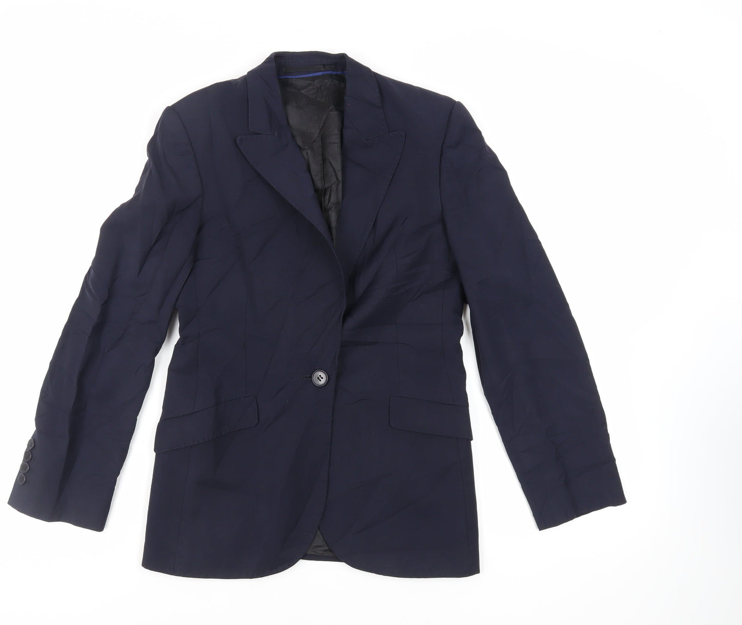 Wardrobes Womens Blue Jacket Blazer Size 8 Button