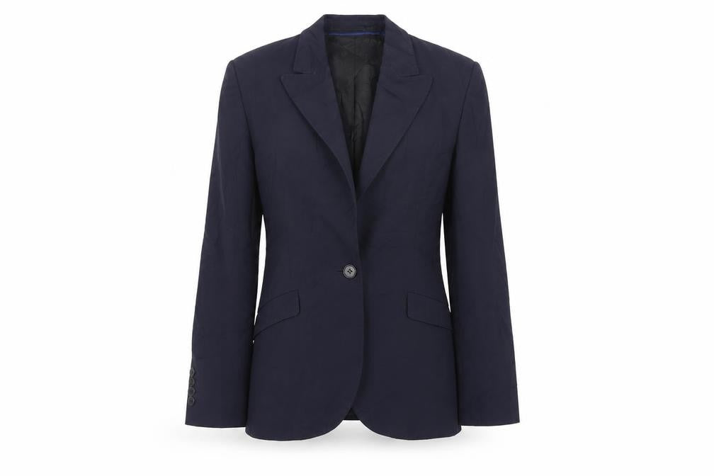Wardrobes Womens Blue Jacket Blazer Size 8 Button