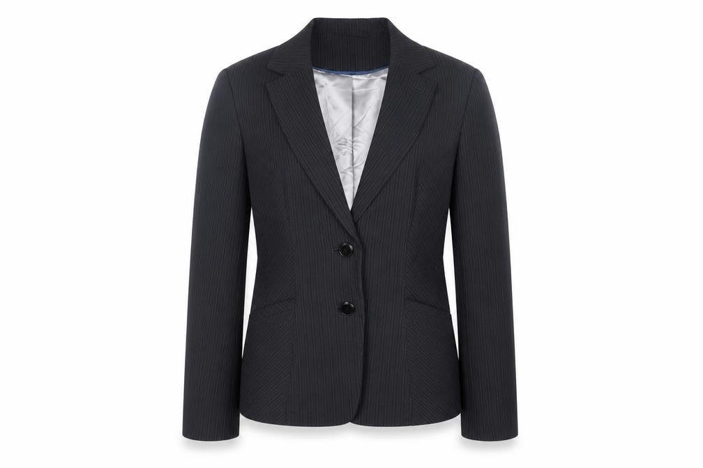 Dorothy Perkins Womens Black Striped Jacket Blazer Size 12 Button