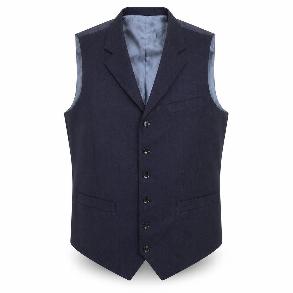 Holland Esquire Mens Blue Wool Jacket Suit Waistcoat Size 44 Regular
