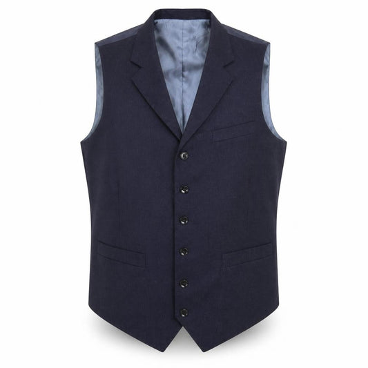 Holland Esquire Mens Blue Wool Jacket Suit Waistcoat Size 44 Regular