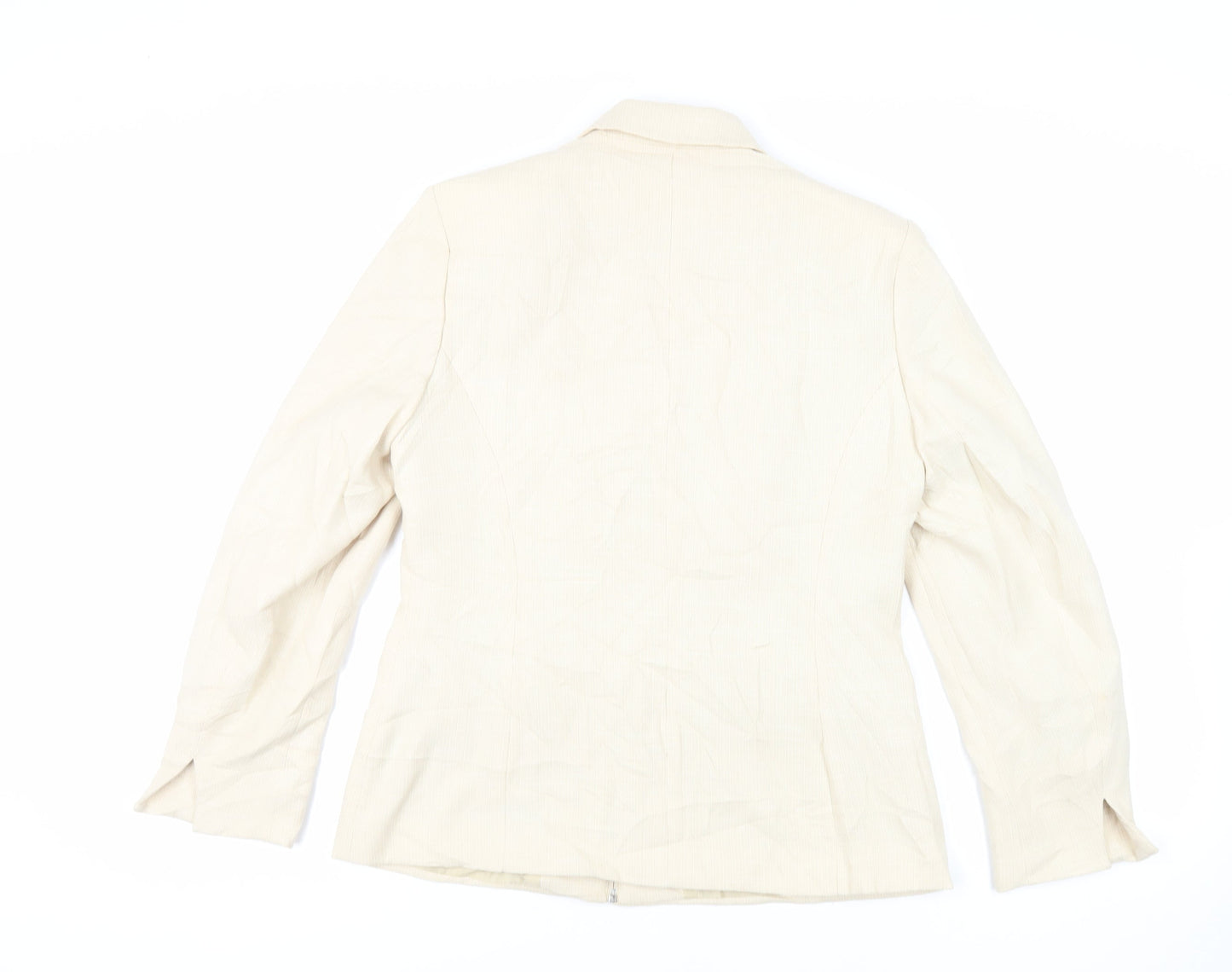 Berkertex Womens Beige Jacket Blazer Size 14 Zip