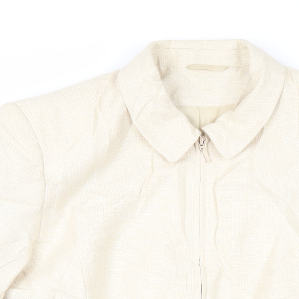 Berkertex Womens Beige Jacket Blazer Size 14 Zip
