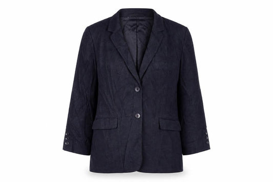 St Michael Womens Blue Jacket Blazer Size 14 Button - Vintage