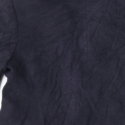 St Michael Womens Blue Jacket Blazer Size 14 Button - Vintage