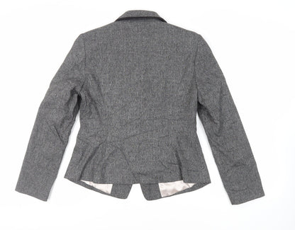 Next Womens Grey Jacket Blazer Size 12 Button