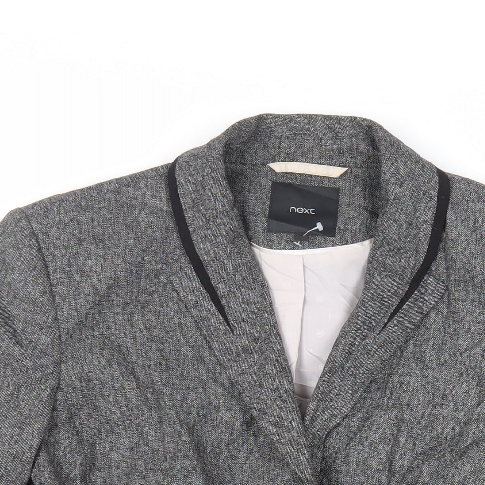 NEXT Womens Grey Jacket Blazer Size 12 Button