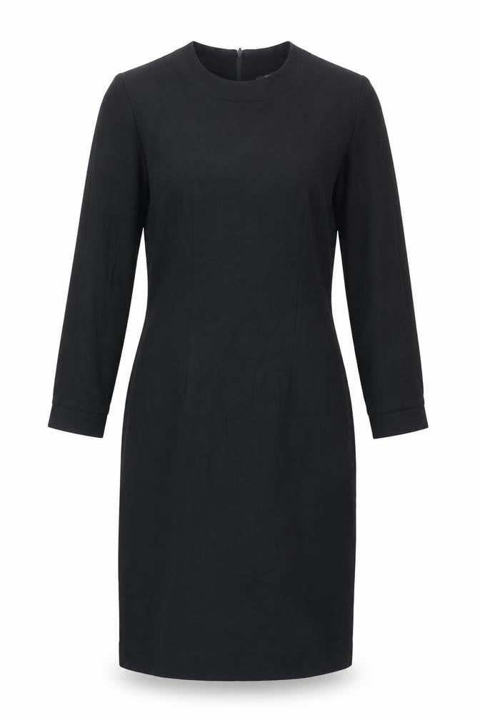 Henry Lee Womens Black Polyester Sheath Size 10 Mock Neck Zip