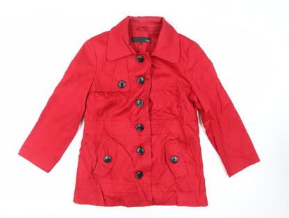Next Womens Red Jacket Size 12 Button