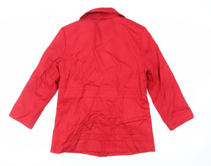 Next Womens Red Jacket Size 12 Button