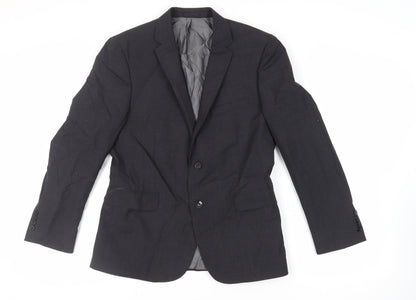 John Lewis Mens Black Polyester Jacket Suit Jacket Size 40 Regular