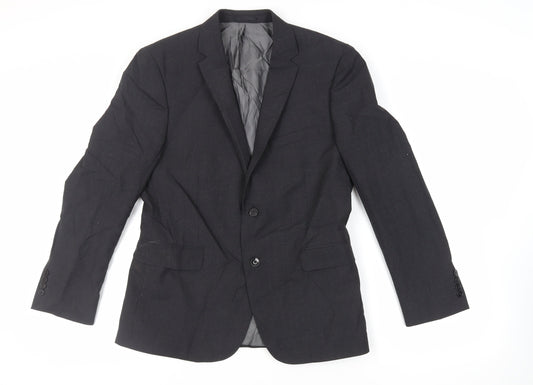 John Lewis Mens Black Polyester Jacket Suit Jacket Size 40 Regular