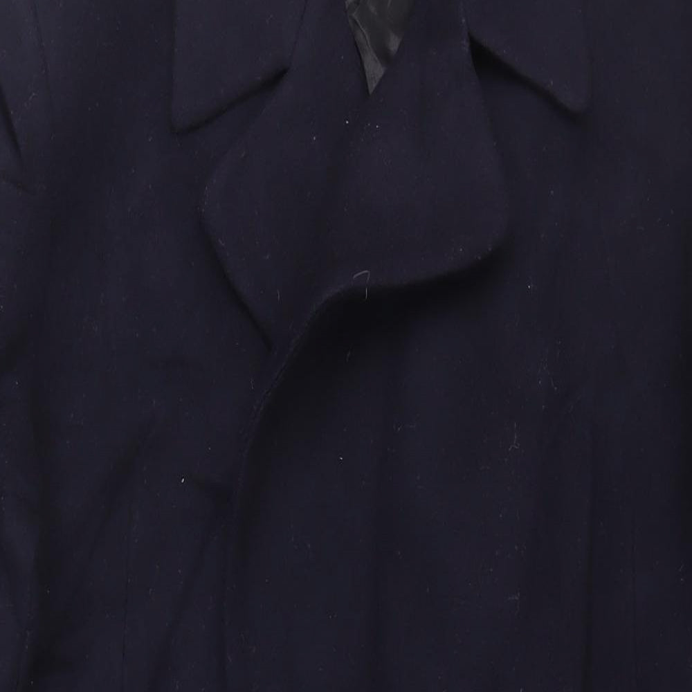 London Fog Womens Blue Overcoat Coat Size L Button - Vintage