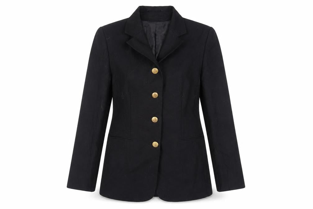 CONTEXT Womens Black Jacket Blazer Size 12 Button