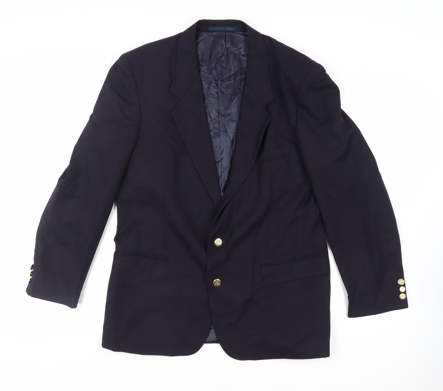Burton Mens Blue Wool Jacket Blazer Size 42 Regular