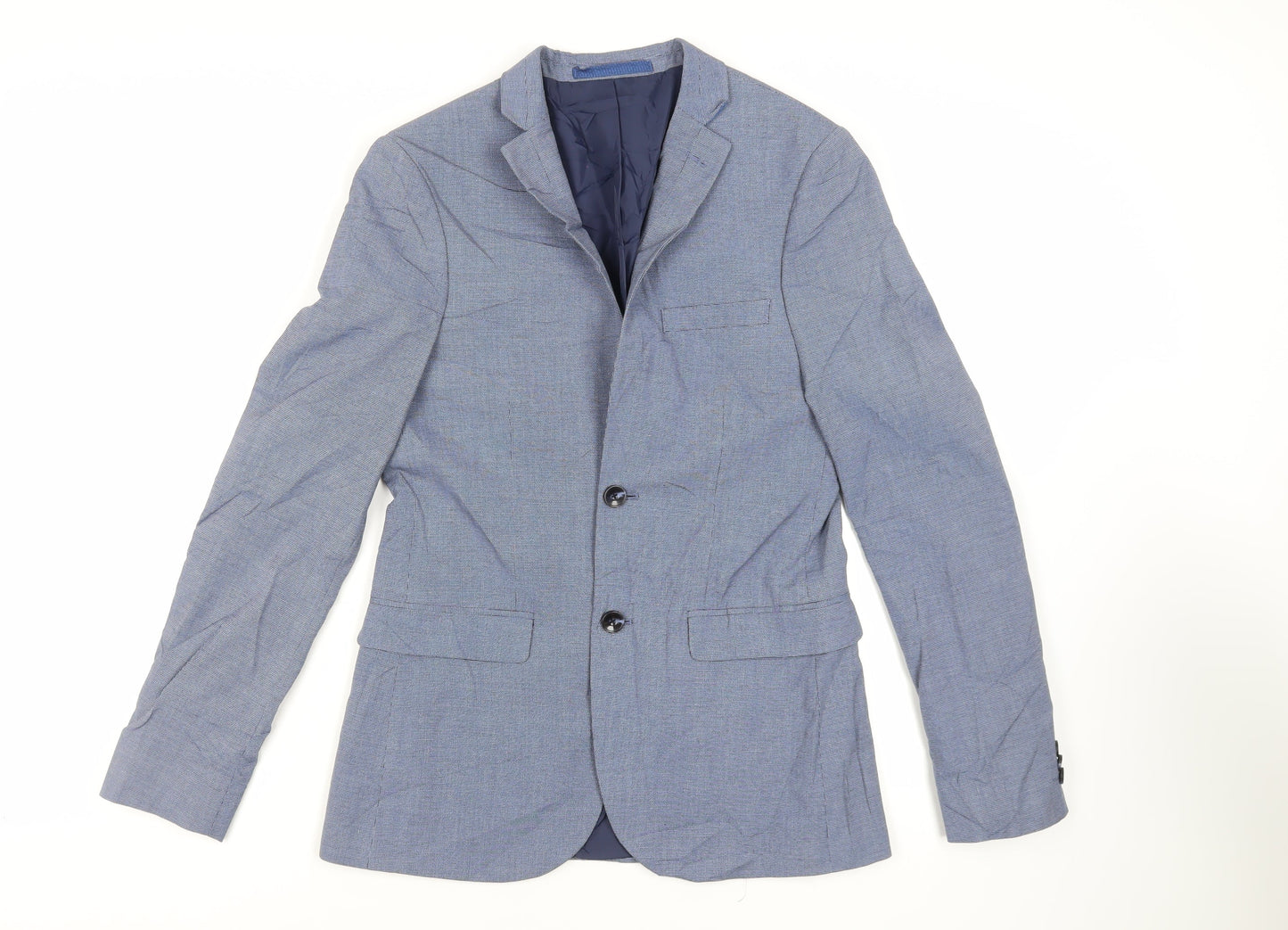 Marks and Spencer Mens Blue Polyester Jacket Suit Jacket Size 36 Regular
