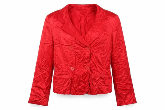 Front view of Principles women’s red jacket blazer, size UK 14, button
