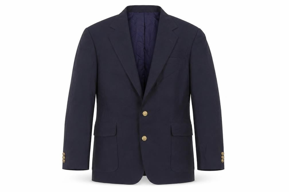 Haggar Mens Blue Polyester Jacket Blazer Size 42 Regular
