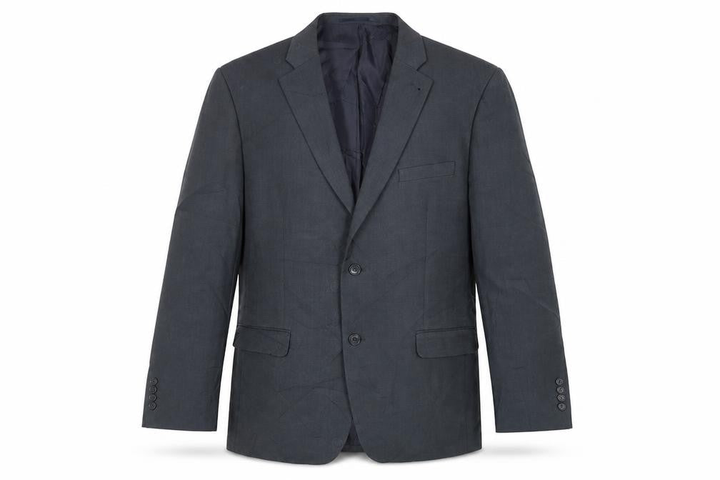 Greenwoods Mens Blue Polyester Jacket Suit Jacket Size 44 Regular