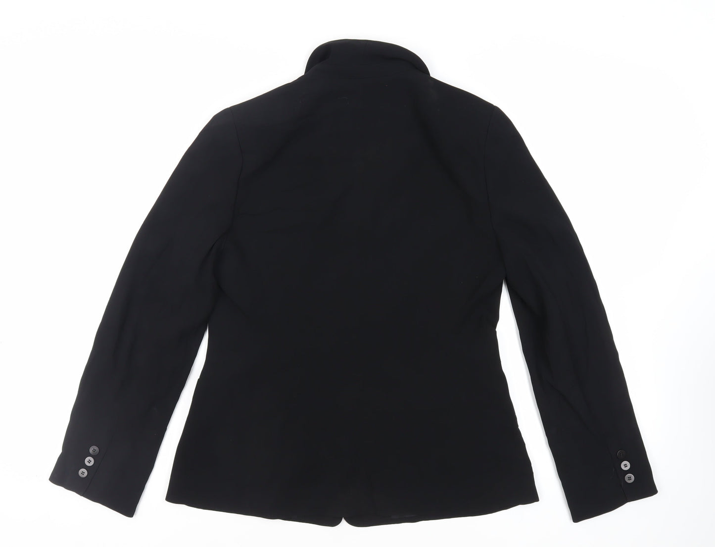 Planet Womens Black Jacket Blazer Size 12 Button - Contrasting Stitching