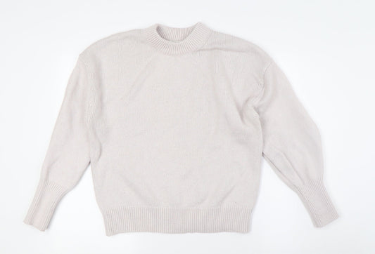 H&M Womens Purple Crew Neck Polyamide Pullover Jumper Size XS