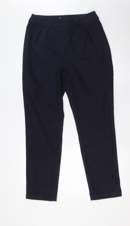 4th & Reckless Womens Blue Polyester Sweatpants Trousers Size 12 L28 in Regular Zip