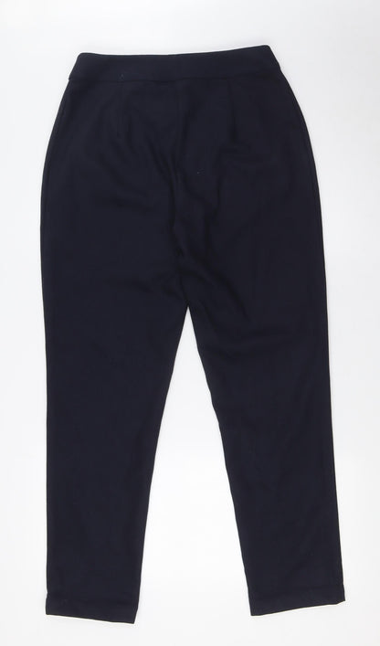 4th & Reckless Womens Blue Polyester Sweatpants Trousers Size 12 L28 in Regular Zip