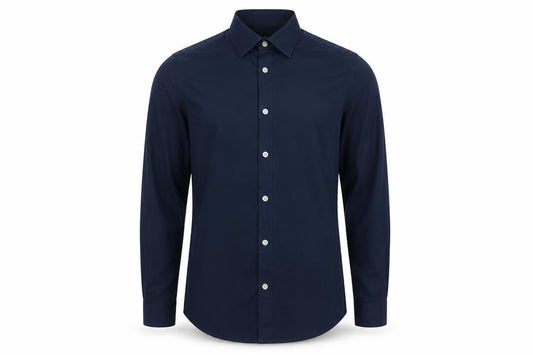 H&M Mens Blue Polyester Dress Shirt Size XS Collared Button