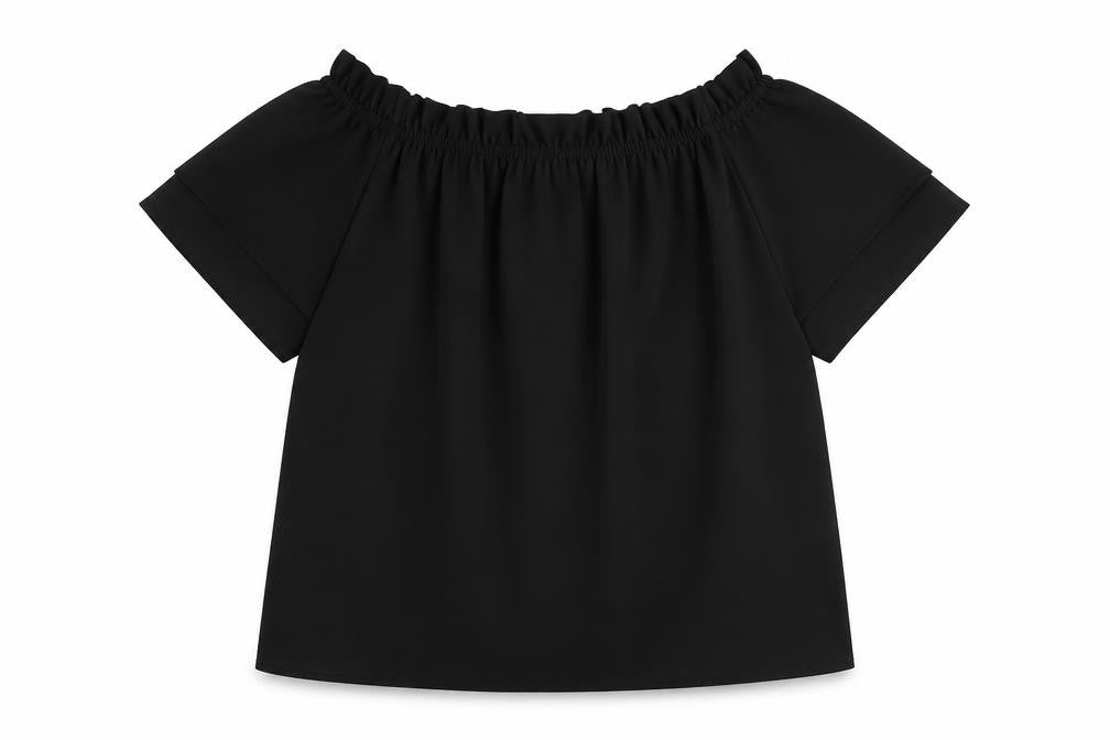Dorothy Perkins Womens Black Polyester Basic Button-Up Size 8 Off the Shoulder