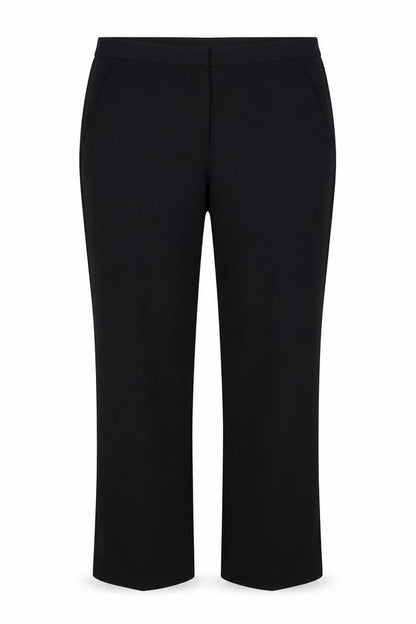 H&M Womens Black Polyester Trousers Size 18 L27 in Regular Zip