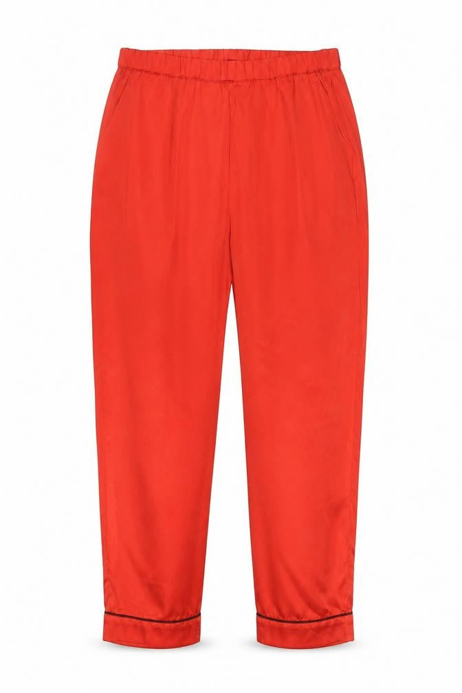 PRETTYLITTLETHING Womens Orange Solid Polyester Cami Pyjama Pants Size S