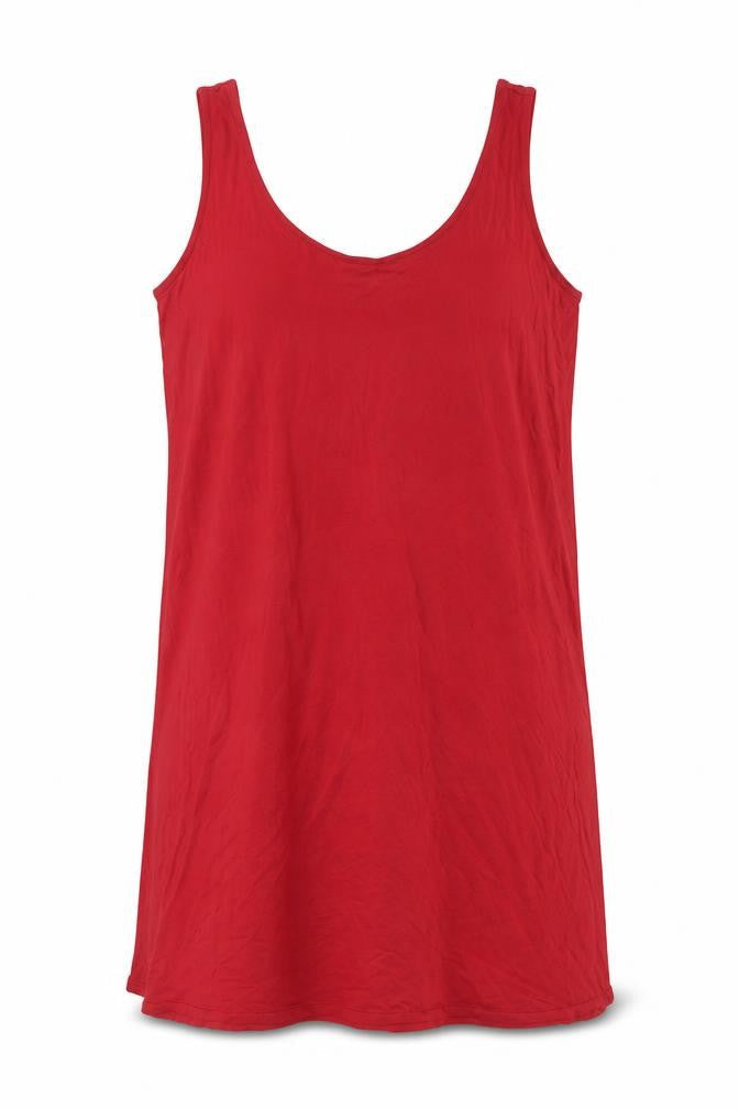 Marks & Spencer Womens Red Solid Viscose Cami Dress Size L