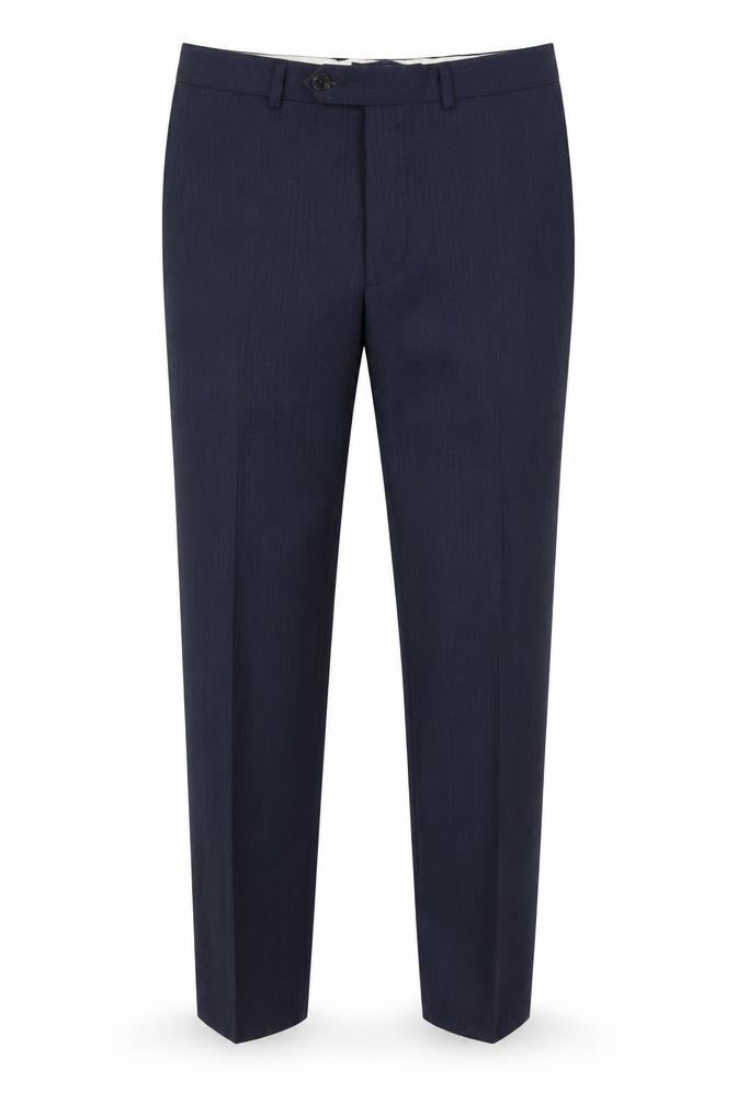 Marks & Spencer Mens Blue Polyester Trousers Size 34 in L29 in Regular Zip