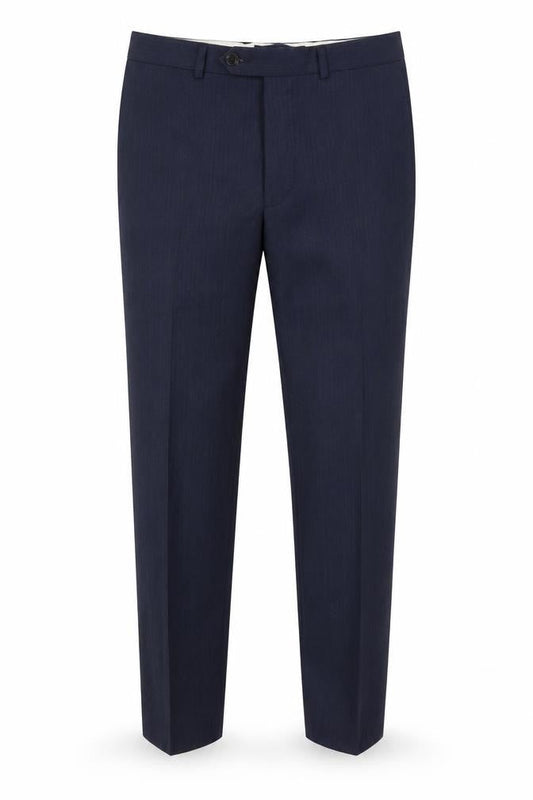 Marks & Spencer Mens Blue Polyester Trousers Size 34 in L29 in Regular Zip