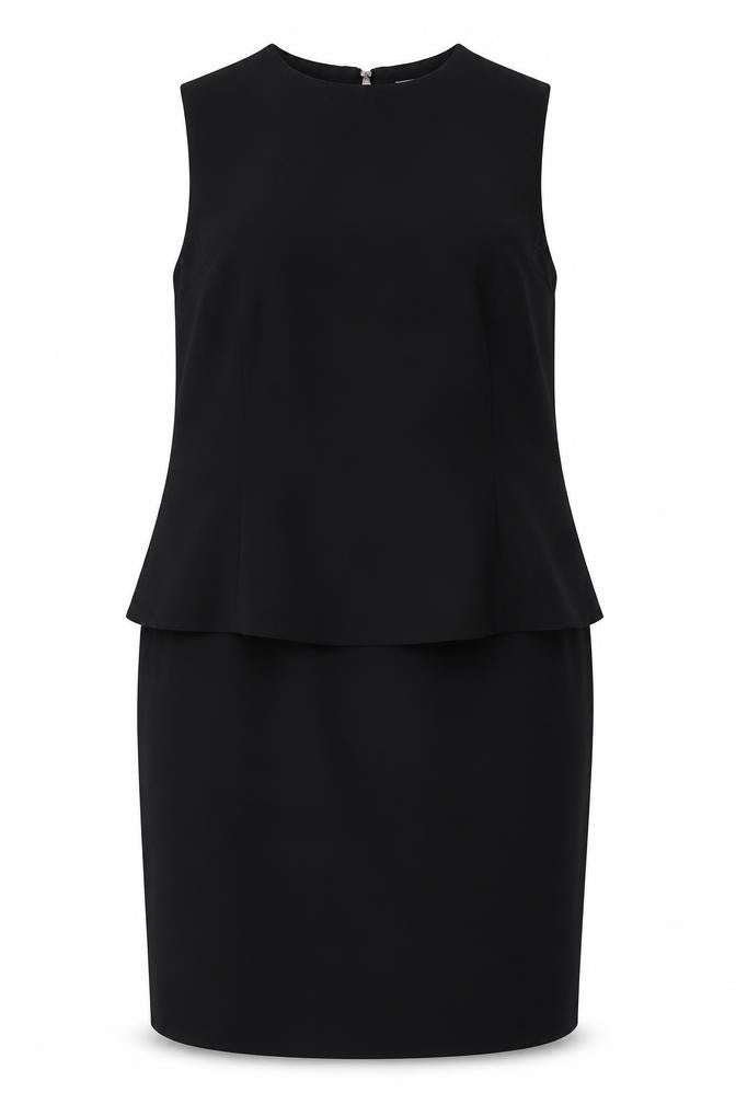 Very Womens Black Polyester A-Line Size 18 Round Neck Zip