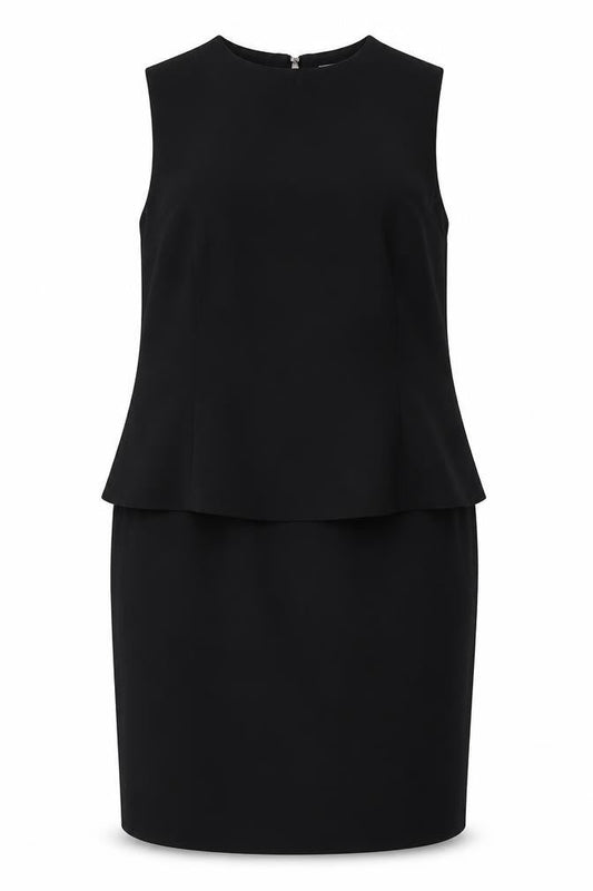 Very Womens Black Polyester A-Line Size 18 Round Neck Zip