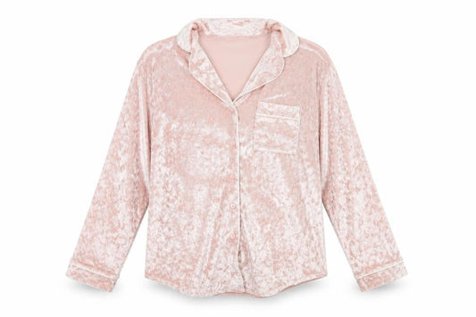 A La Mode Womens Pink Solid Polyester Top Pyjama Top Size 10 Button