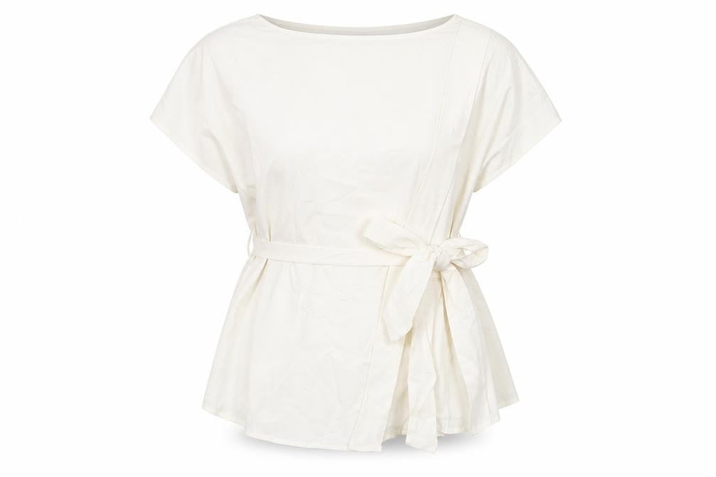 ASOS Womens White Polyester Basic T-Shirt Size 14 Round Neck