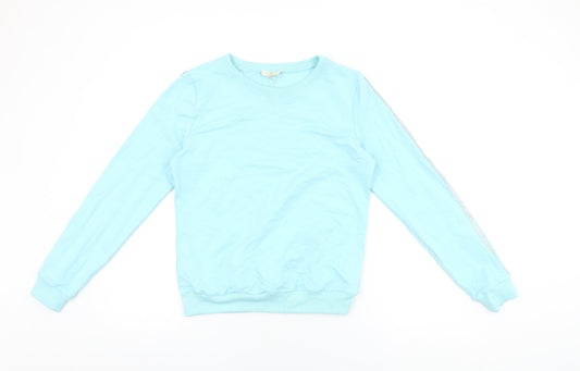 Emma & Ashley Womens Blue Cotton Pullover Sweatshirt Size L Pullover