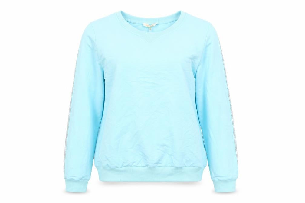 Emma & Ashley Womens Blue Cotton Pullover Sweatshirt Size L Pullover