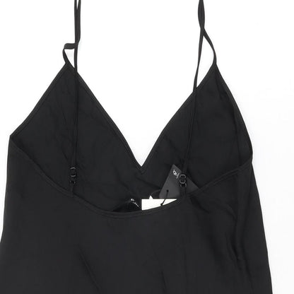 Zara Womens Black Polyester Shift Size S V-Neck Pullover