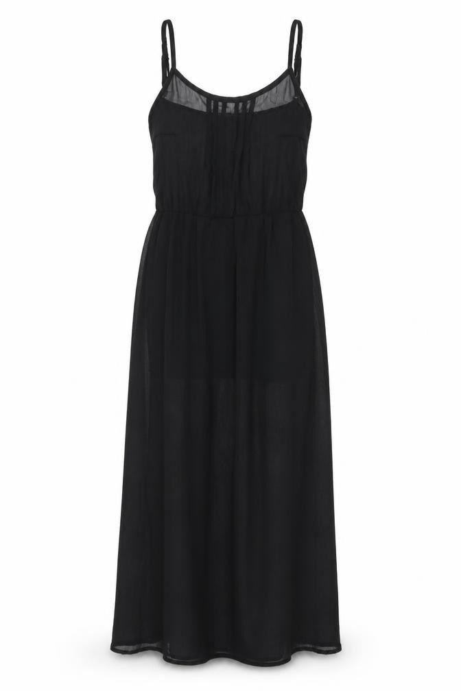 Brandy Melville Womens Black Polyester Maxi One Size Round Neck Pullover