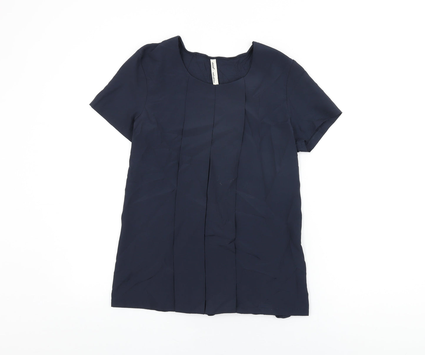 NEXT Womens Blue Polyester Basic T-Shirt Size 12 Round Neck