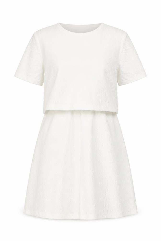 ASOS Womens White Polyester A-Line Size 10 Round Neck Pullover