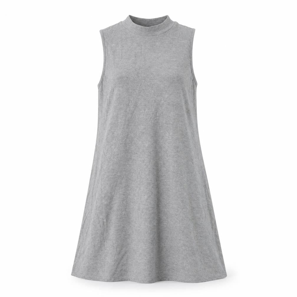 Topshop Womens Grey Polyester A-Line Size 10 Mock Neck Pullover