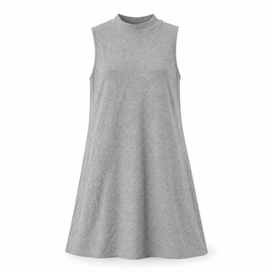 Topshop Womens Grey Polyester A-Line Size 10 Mock Neck Pullover