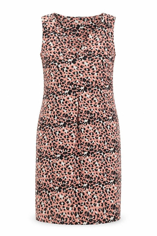 Principles Womens Pink Geometric Viscose Tank Dress Size 16 V-Neck Pullover