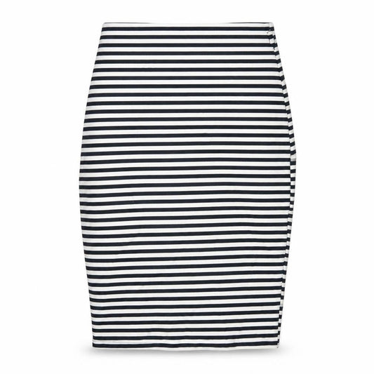Jane Norman Womens Blue Striped Polyester Straight & Pencil Skirt Size 24 in Zip